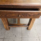 Solid oak farmhouse table + 4 chairs