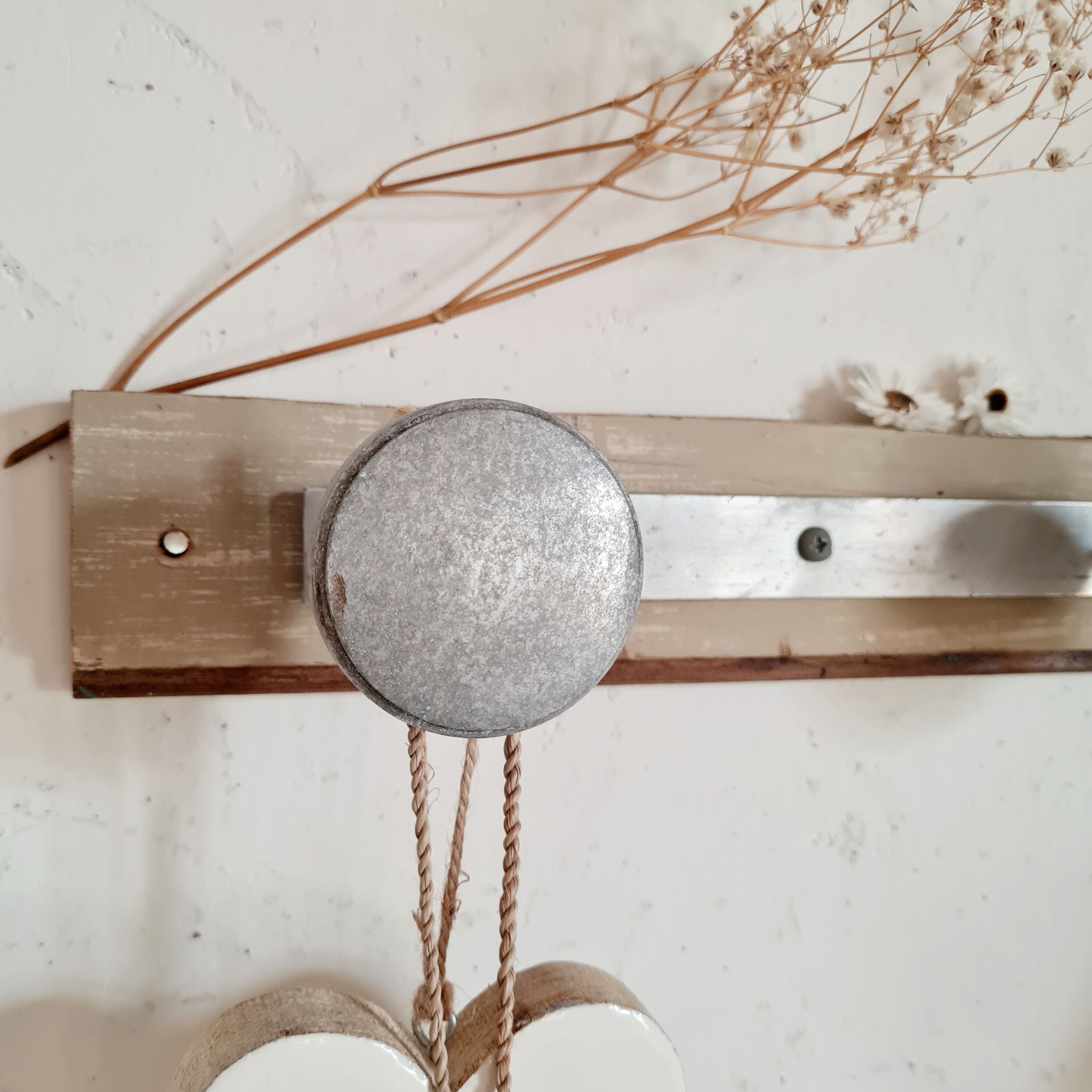 Old coat rack wood and metal