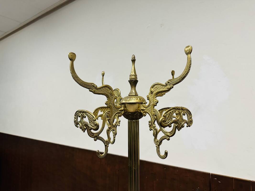 Classic brass coat rack