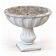 Pedestal planter in patinated stone – large garden bowl