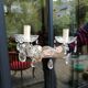 Two sconces 2 glass lights and crystal stamps