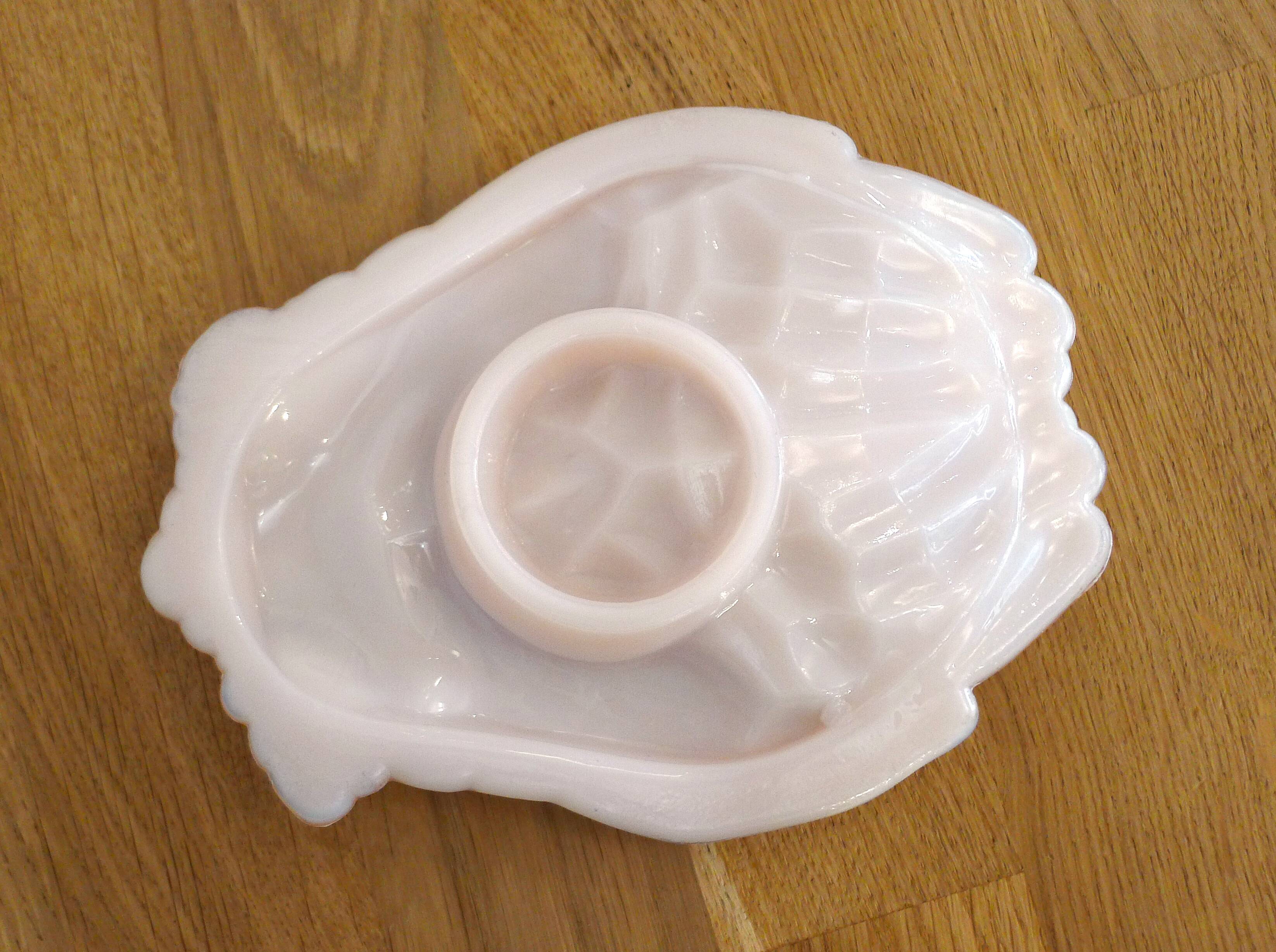 Pink opaline hand bowl