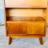 Vintage secretary on feet compass Scandinavian style, circa 50's