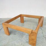 Elm coffee table and smoked glass