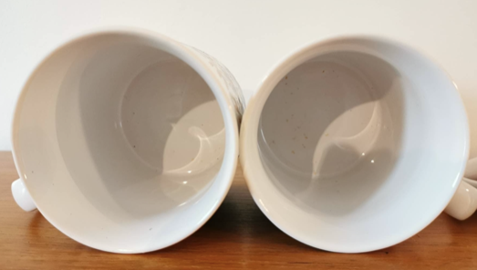 6 cups service, vintage mugs from the 70s, Staffordshire Kiln Craft