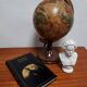 Globe world map vintage 1950 1960 wood old style