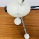 Sputnik wall coat rack, white and chrome, vintage