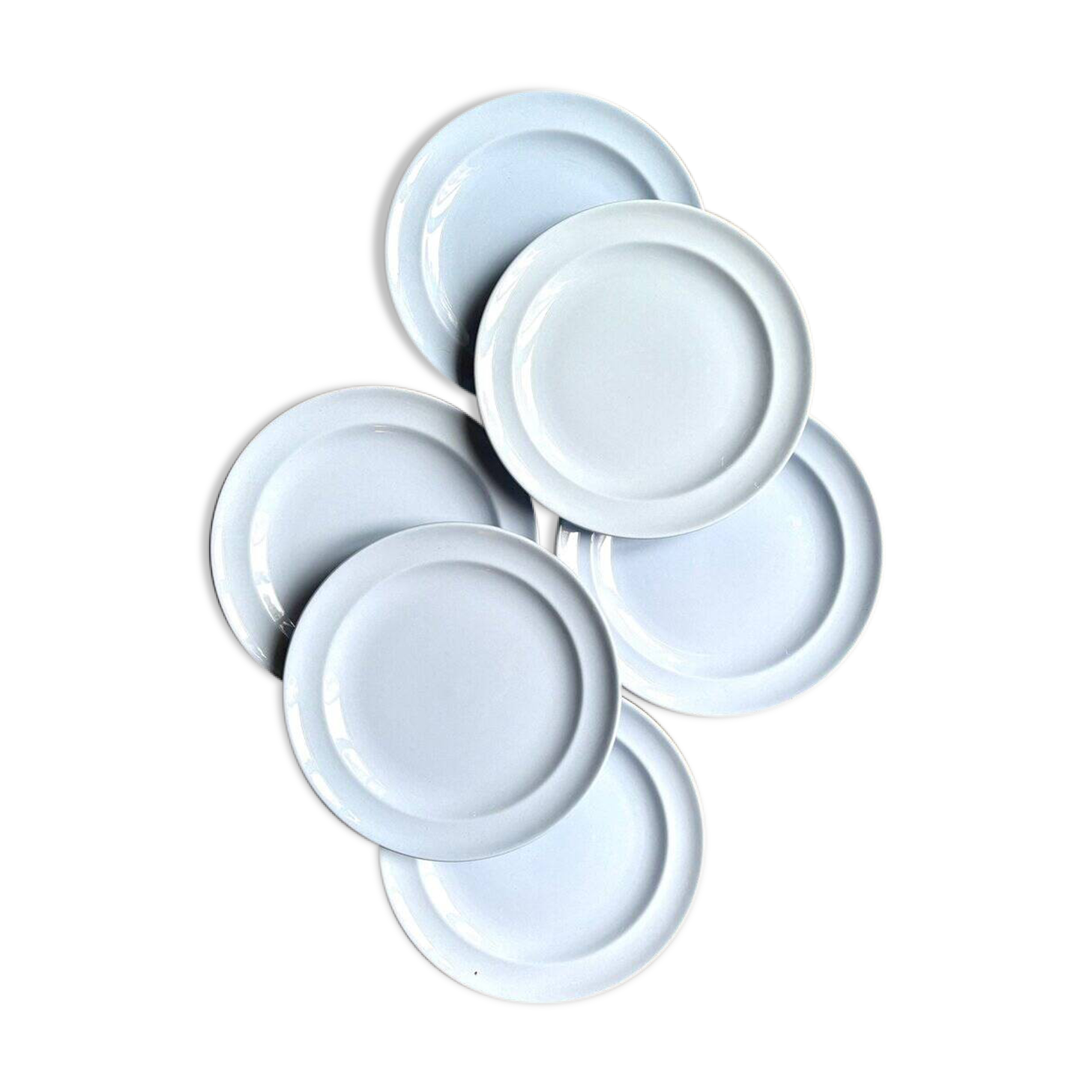 6 Villeroy & Boch blue earthenware dessert plates