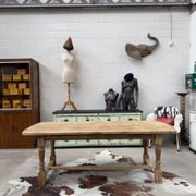 Table de ferme en chêne années 60