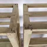Patinated rolling shelf