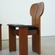 Afra & Tobia Scarpa ‘Africa’ Dining Chair – Walnut & Leather, 1975