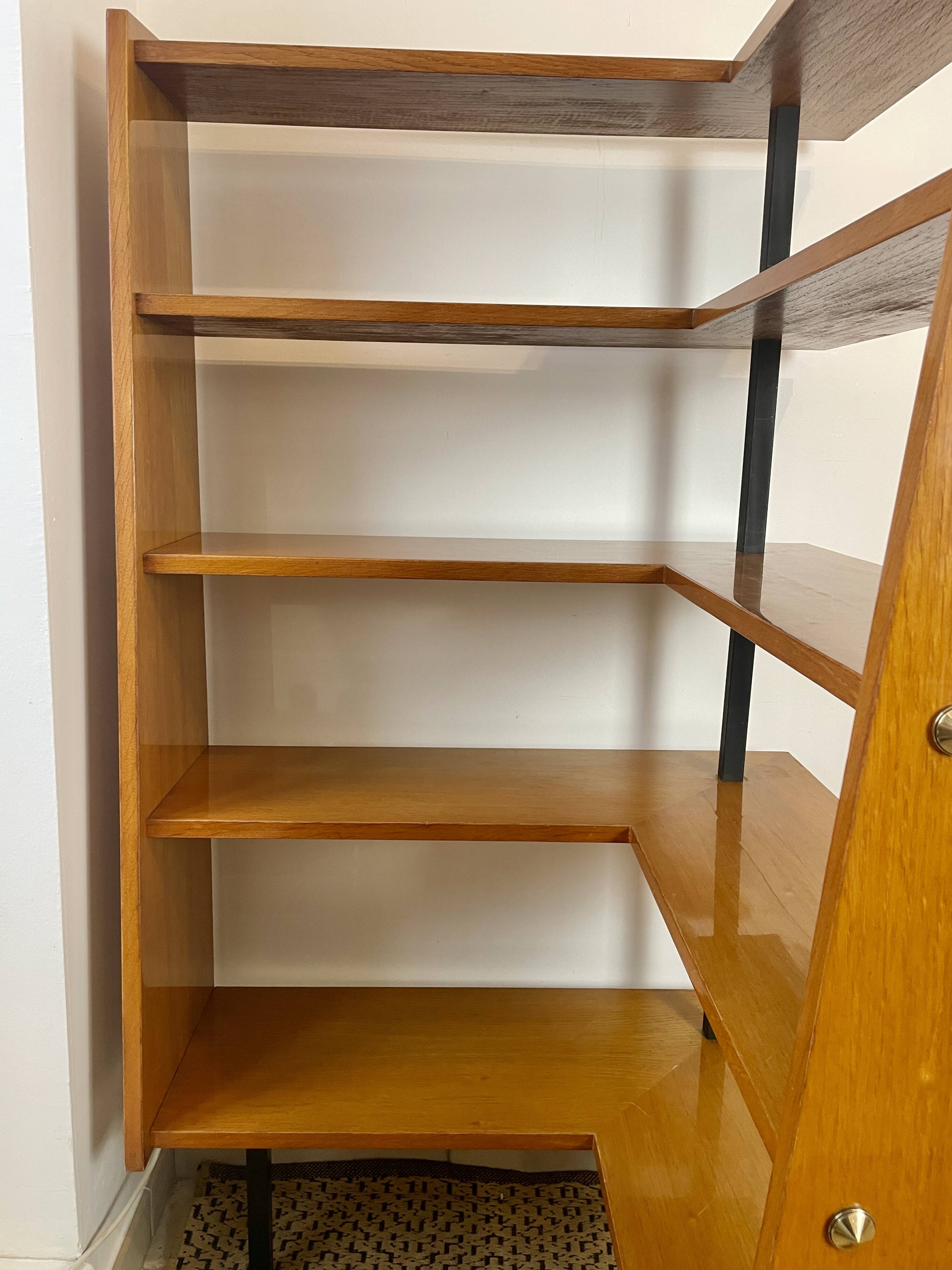 Bibliothèque d'angle années 50