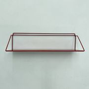 Vintage red metal wall unit book shelf , 1970s