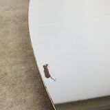 Scandinavian round triptych mirror, teak frame, 1960s.