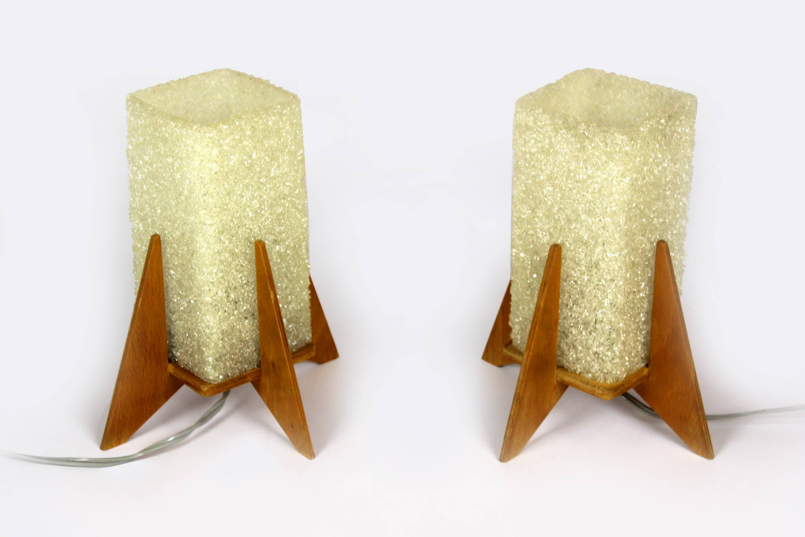 Rocket table lamps from pokrok zilina, 1970s, set of 2