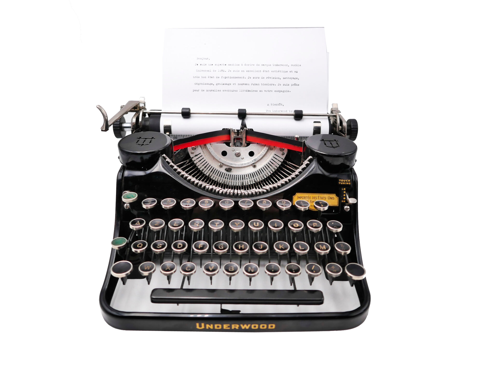 Underwood universal black typewriter revised ribbon new 1935