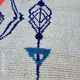 Handmade natural Berber rug 3x2 m