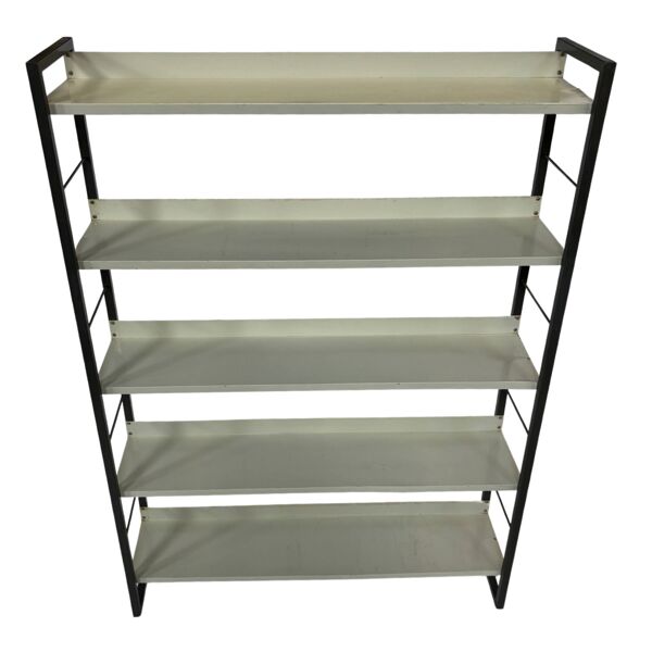 Etagère autoportante Tomado en métal et gris - Dutch Design 1960