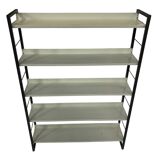 Free stanting Tomado shelving unit in metal and gray - 1960s Dutch Design