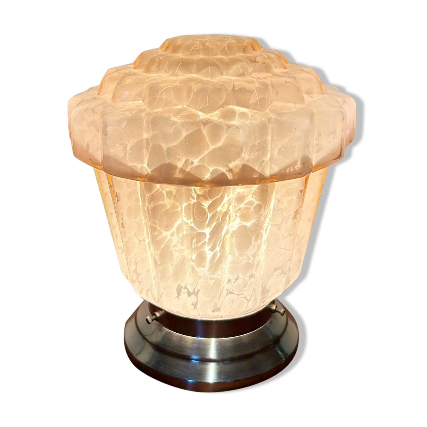 Art Deco glass globe lamp from Clichy