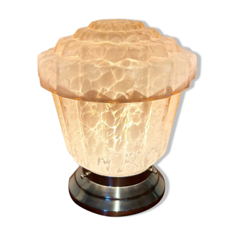 Lampe globe Art Déco verre de Clichy