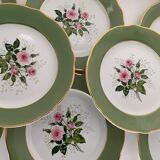 12 flat plates in flat earthenware KG Luneville bagatelle model, late 19th century