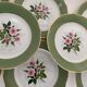 12 flat plates in flat earthenware KG Luneville bagatelle model, late 19th century