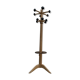 Portemanteau parrot wood tripod 12 black balls Stella 1960