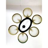 Contemporary Italian Oval Metal Gold Candlestick