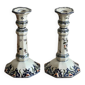 Paire de bougeoirs rouen