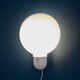 Space age perspex balloon wall lamp, white wall sconce, mushroom, acrylic vintage lighting
