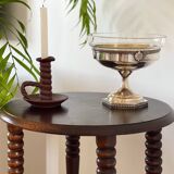Spiral oak pedestal table