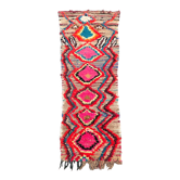 Vintage Berber antique Boucherouite rug