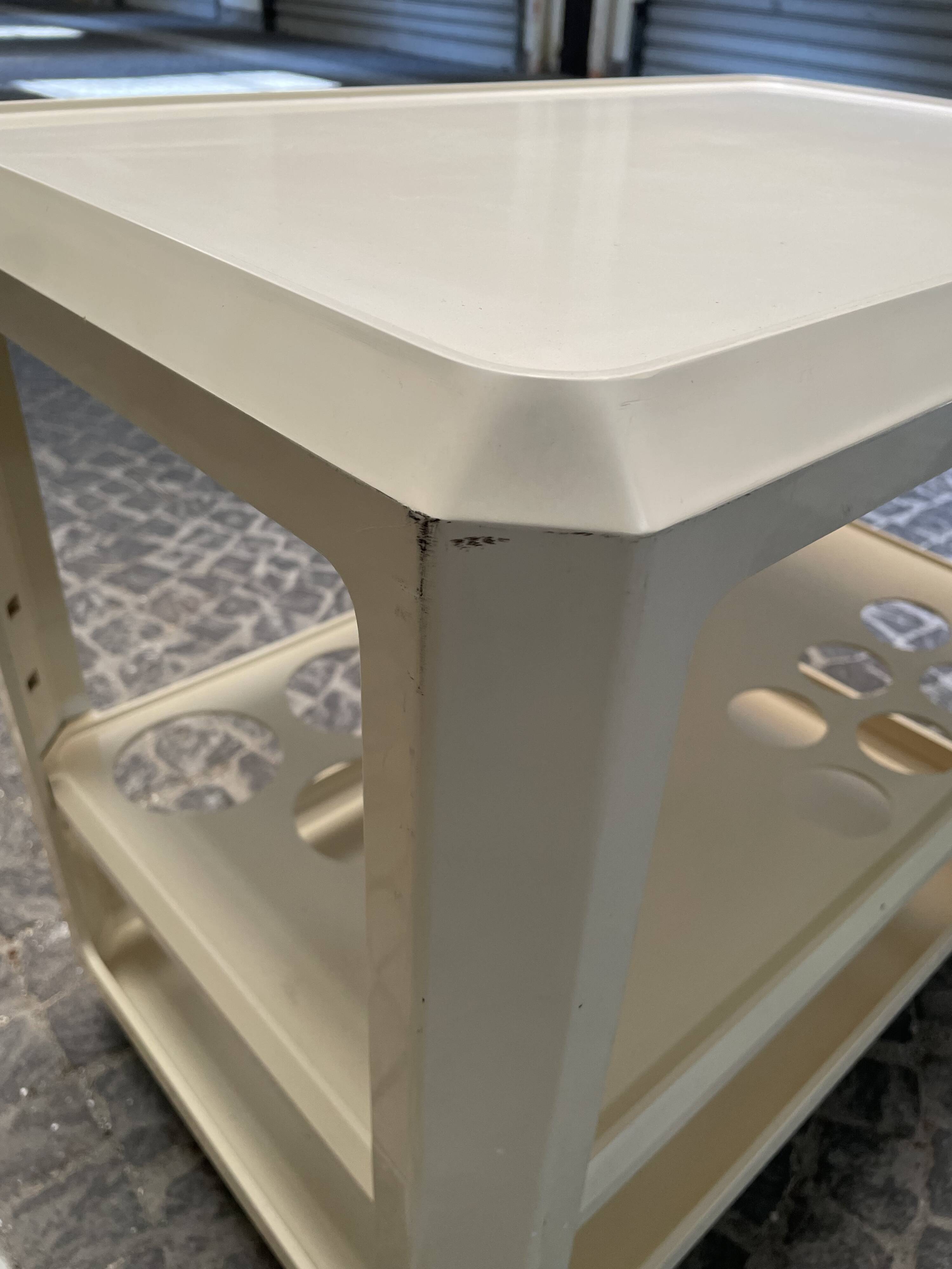 Kartell white ABS bar cart
