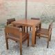 Chairs and table by Umberto Brandigi for Planula, 1960s, set of 5