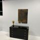 Black lacquered chest of drawers