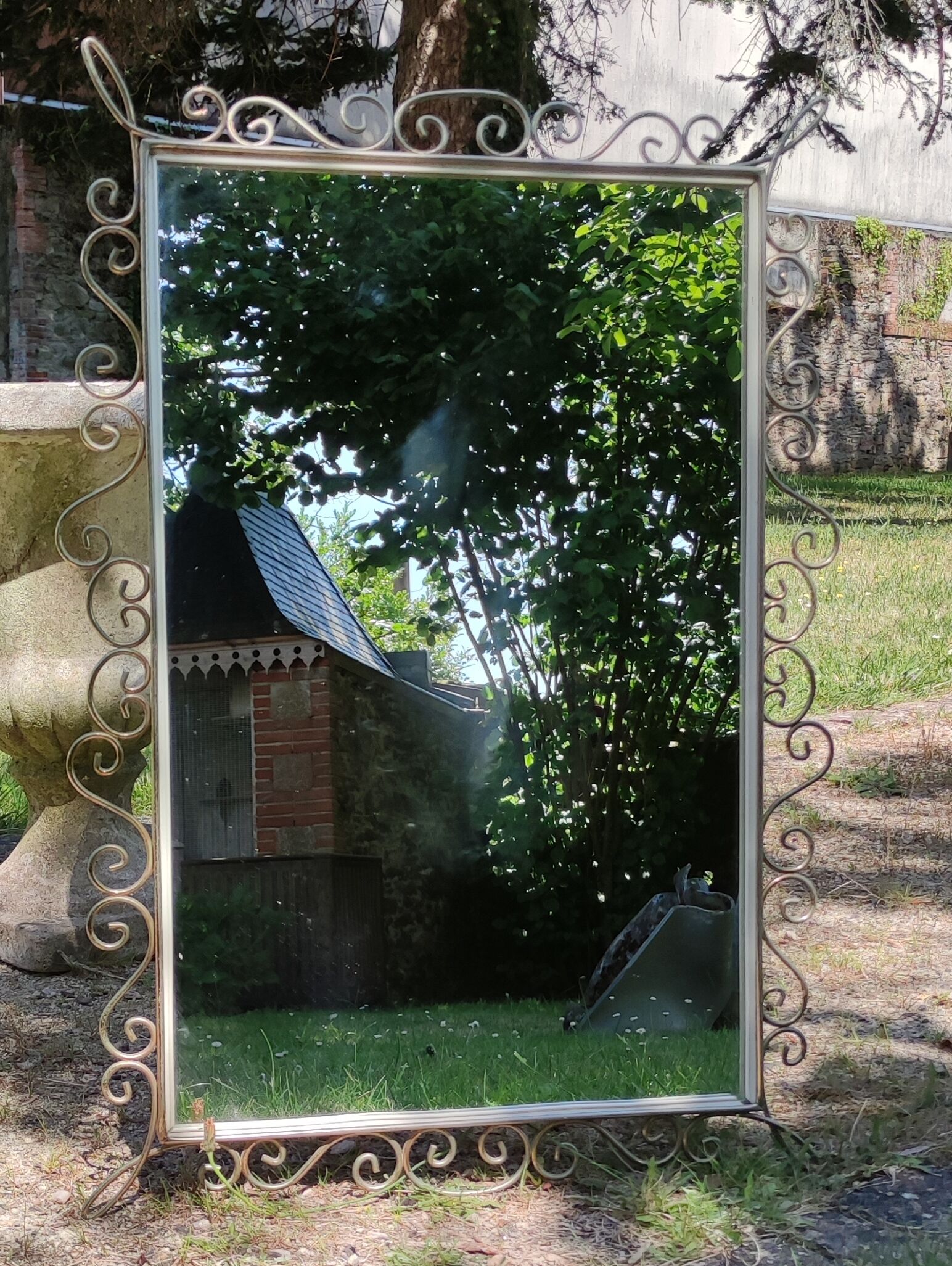 Wrought iron mirror 1960s