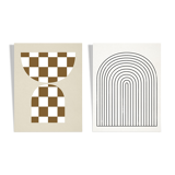 Pair of prints, checkered wall art set of two, 50x70cm