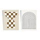 Pair of prints, checkered wall art set of two, 50x70cm