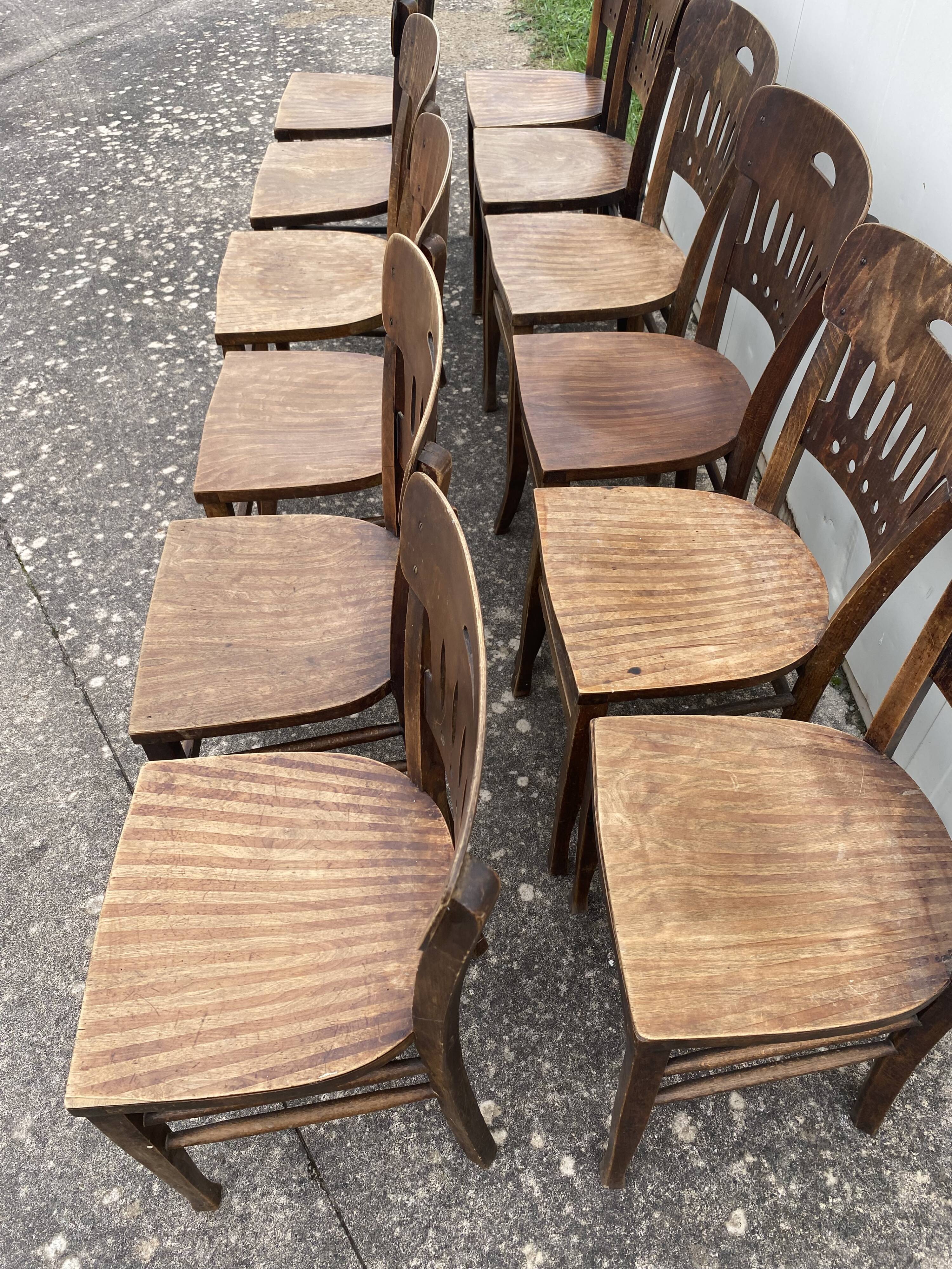 Set de 12 chaises bistrot luterma 1920