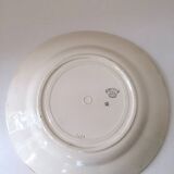 Plat de service en terre de fer Digoin KG, décor Chantal