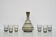Art deco Glass Carafe with six glasses,Bohemia,1930's.