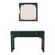 Emerald Green Console with Mirror, Italy, Set of 2