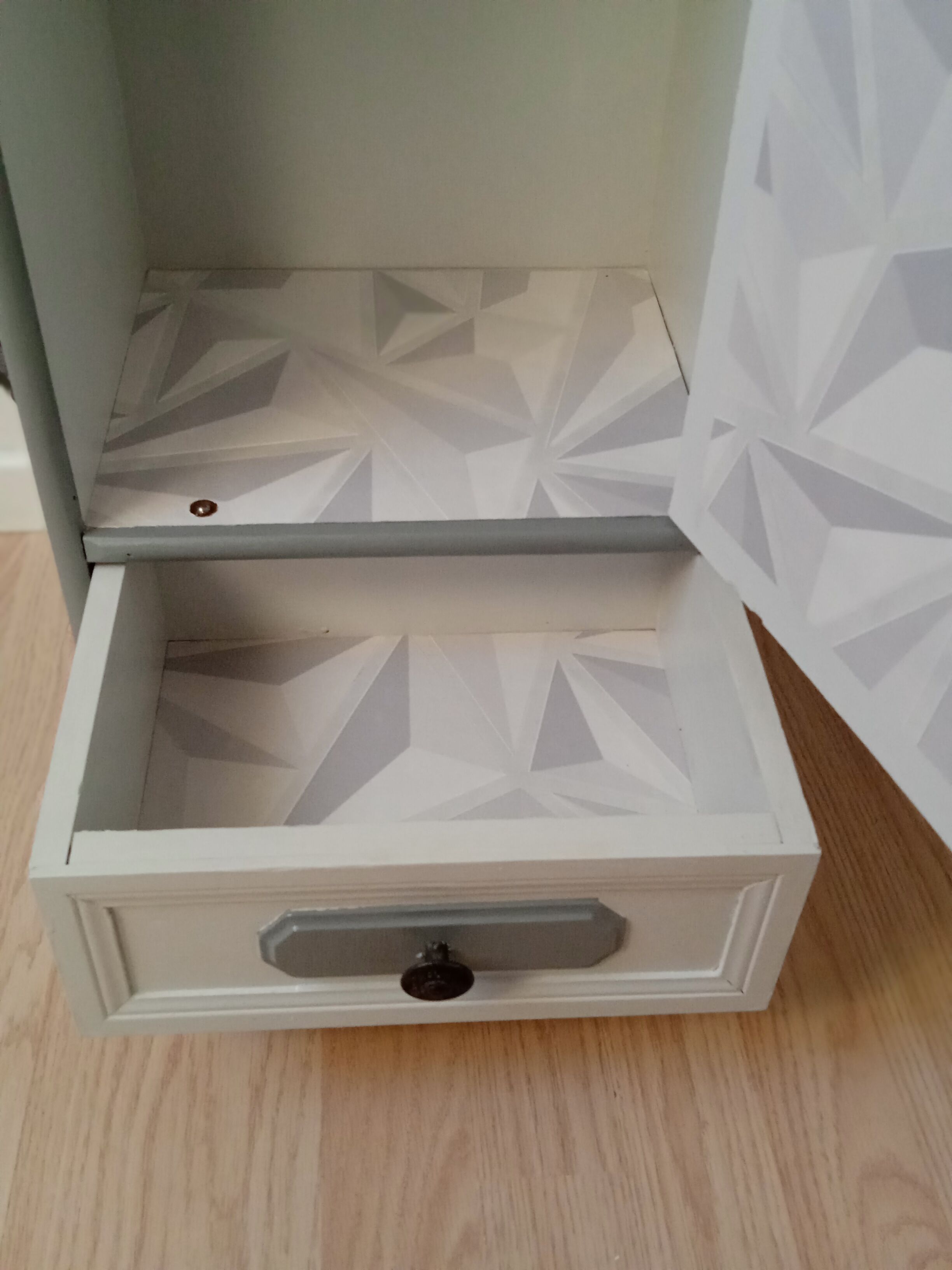 Wooden bedside table