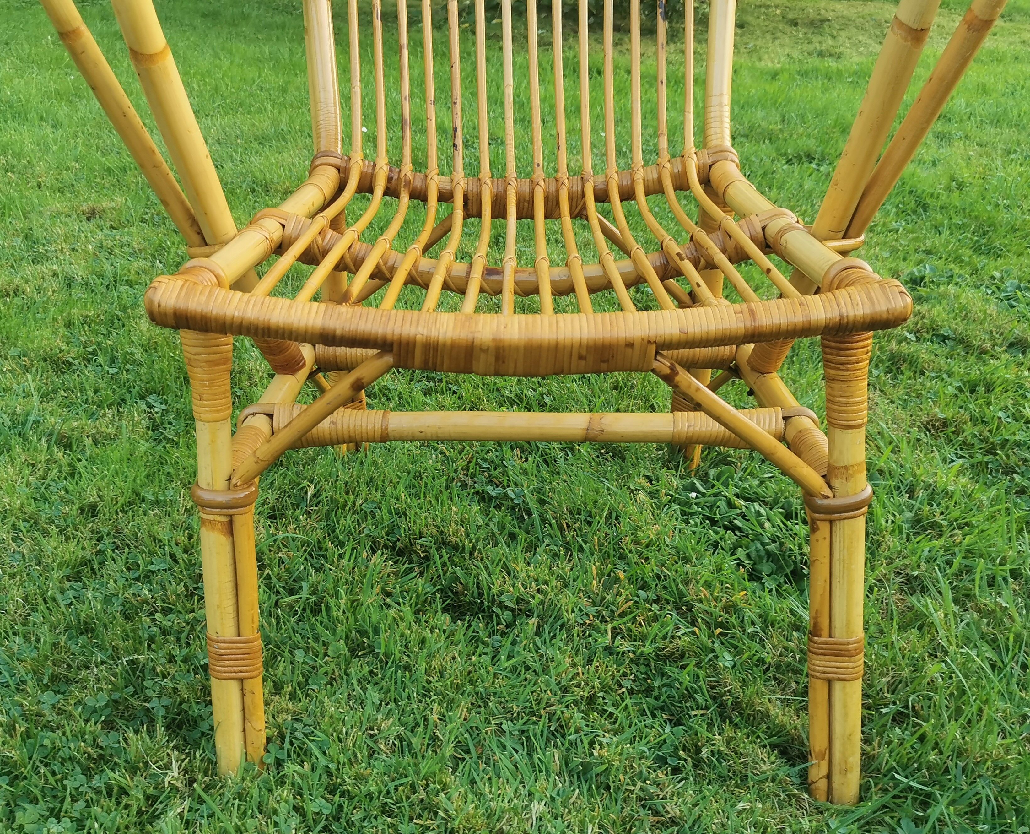 Rattan armchairs 60'