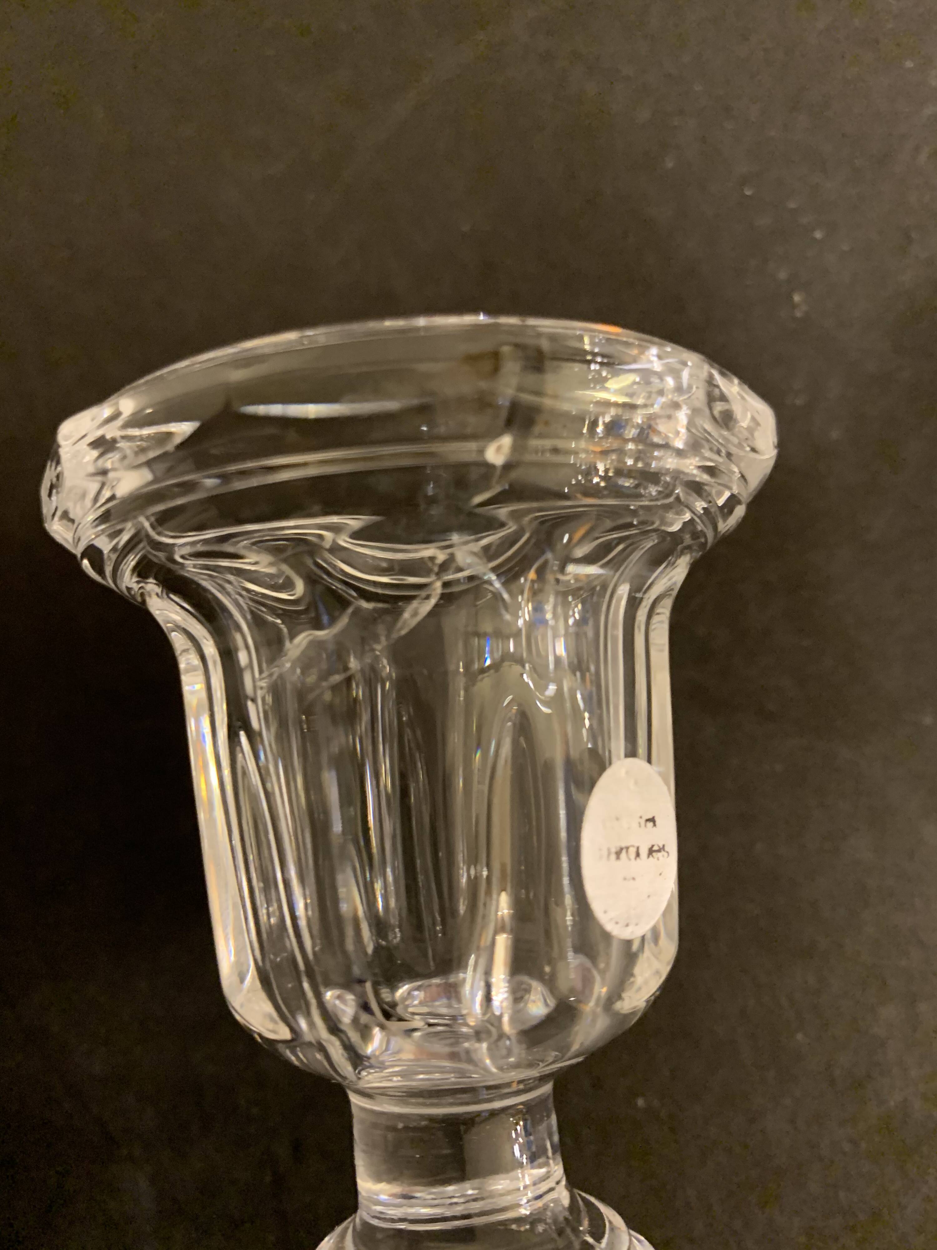 Pair of Arques crystal candlesticks