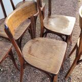 Series of 6 vintage restaurant bistro chairs - 1950s
