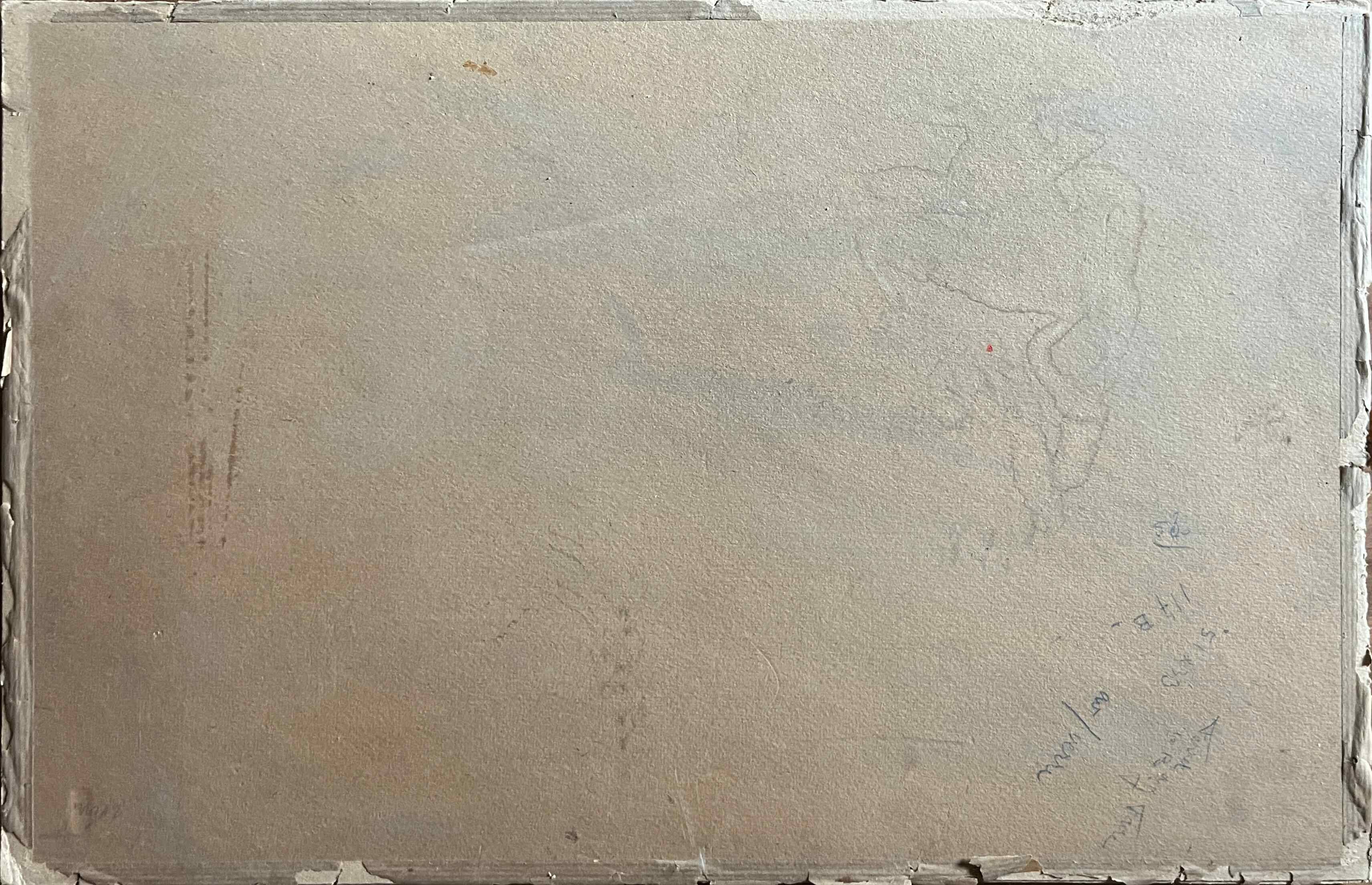 Pastel painting "Still life with peaches" signed