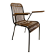 Ensemble de 4 chaises vintage en rotin et bambou, par Schumacher, Belgique 1950s