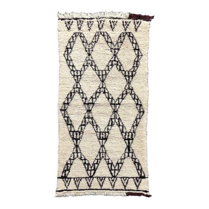 Tapis berbere beni ouarain - noir